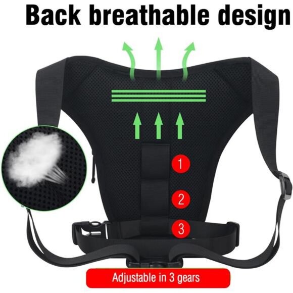 Hip Bag, Leg Bag, Motorcycle Leg Bag, Thigh Bag With Leg Strap, Drop Leg Bag - Picture 5 of 7